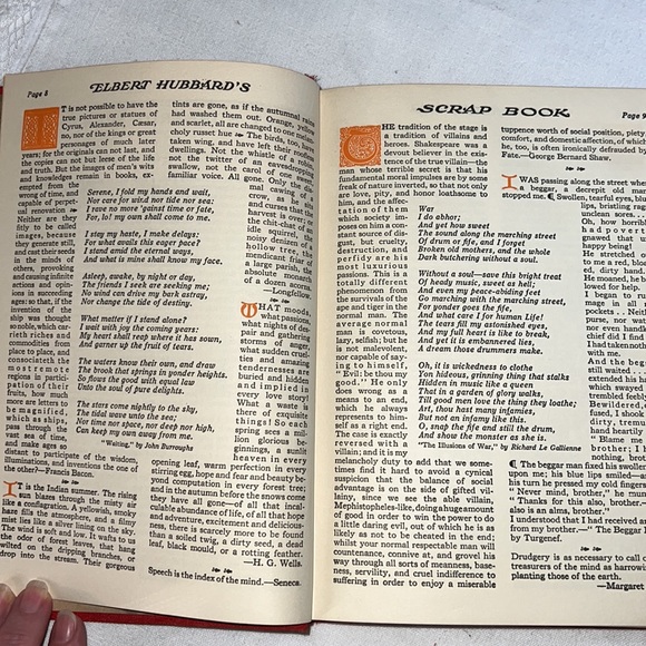 ELBERT HUBBARD’S SCRAP HARDCOVER BOOK 1923 VINTAGE / ANTIQUE 100 YEARS OLD - Picture 12 of 16